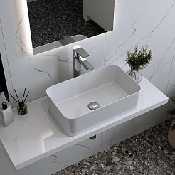 Teymi Раковина накладная в ванную Helmi Mini 48 белая T51102 – фотография-4