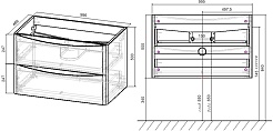 Vincea Тумба с раковиной Paola 100 подвесная белая – фотография-9