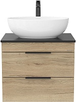 Onika Тумба с раковиной и столешницей Легран 60 подвесная дуб галифакс