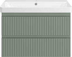 Brevita Тумба с раковиной Victory 80 подвесная зеленая – фотография-1