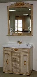 Misty Зеркало для ванной Roma 75 ясень патина – фотография-2