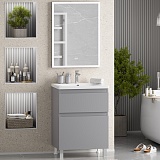 Misty Мебель для ванной Лаки 60 серая