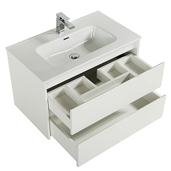 BelBagno Тумба с раковиной Kraft 100 подвесная Bianco Opaco – фотография-4