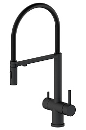 Oliveeka Смеситель для кухни K OL-458009-MB черный матовый – фотография-1