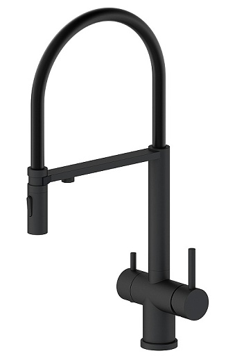 Oliveeka Смеситель для кухни K OL-458009-MB черный матовый – фото-1