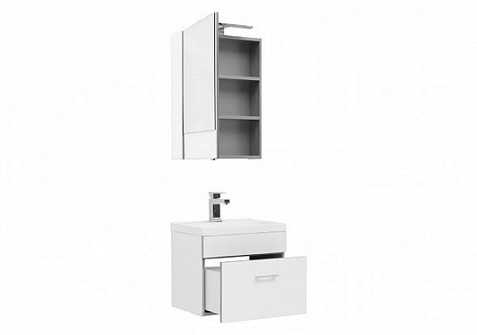 Aquanet Тумба с раковиной Верона 50 белая – картинка-3