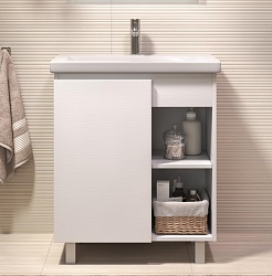 Vigo Тумба под раковину Milos 700-1-0 белая матовая – фотография-2