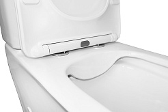 Azario Унитаз-компакт Velise AZ-1222A безободковый с бачком с сиденьем микролифт белый – фотография-10