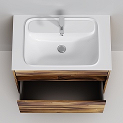 Am.Pm Тумба под раковину Func 80 подвесная темное дерево – фотография-5