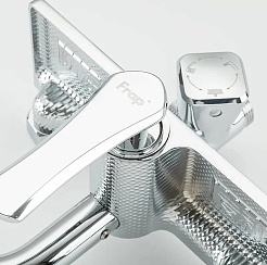 Frap Душевая стойка F24002 с крючками хром – фотография-3