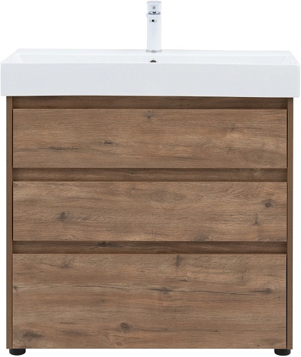 Aquanet Тумба с раковиной Nova Lite 85 дуб рустикальный – картинка-3
