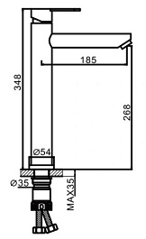 Frap Смеситель для раковины F10801-2 сатин – фотография-2