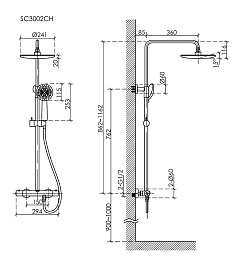 Sancos Душевая система Game с термостатическим смесителем хром SC3002CH – фотография-5