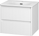 Brevita Тумба под раковину Riva 60 подвесная белая – фотография-8