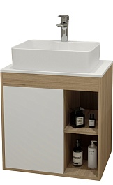 Teymi Тумба с раковиной Nura 70 дуб эврика/белый матовый T60528 раковина T50310 – фотография-1