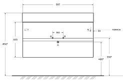 Cezares Тумба под раковину Molveno-46 100 подвесная ossido – фотография-9