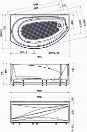 Poseidon Акриловая ванна Damelia 150x90 L – фотография-3