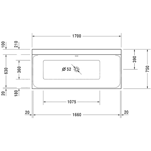 Duravit Акриловая ванна "P3 Comforts 700376000000000" R 170х75 – картинка-3