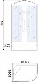 River Душевая кабина DUNAY 120/80/46 TH L – фотография-18