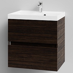 Водолей Тумба с раковиной Бест 60 подвесная палисандр – фотография-2