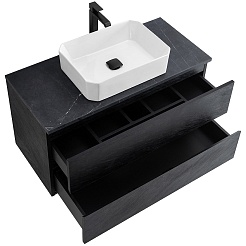 Cezares Тумба под раковину Molveno-46 80 подвесная nero – фотография-3