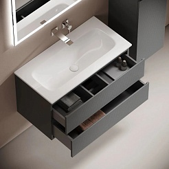 Sancos Тумба с раковиной Folk 90 ergraut soft раковина Grace 91 CN7019Wx – фотография-5