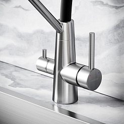 Sancos Смеситель для кухни Nolia нержавеая сталь SC12003SS – фотография-4