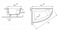 Jacob Delafon Акриловая ванна MICROMEGA DUO 150x100 L – фотография-3