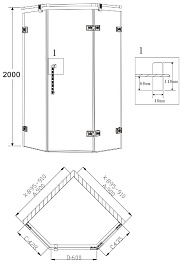 Grossman  Душевой уголок Status ST-90BD – фотография-2