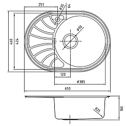 Iddis Мойка из нержавеющей стали Suno SUN65PRi77K полированая – фотография-2