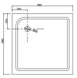 Taliente Душевой поддон PTA-10102 100/100 белый – фотография-3