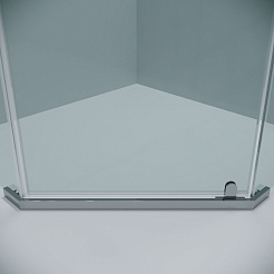 Grossman  Душевой уголок Pragma 100x100x195 профиль хром стекло прозрачное – фотография-7