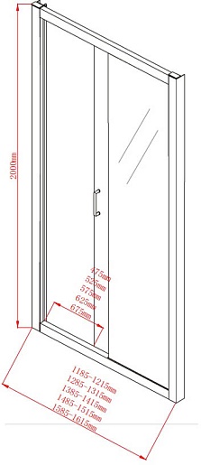 Aquanet Душевая дверь в нишу Alfa NAA6121 160 профиль хром стекло прозрачное – фотография-6