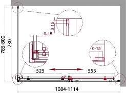 BelBagno Душевой уголок Acqua 110/80 ACQUA-AH-1-110/80-C-Cr стекло прозрачное – фотография-2