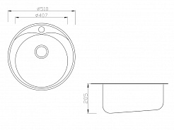 Zorg Кухонная мойка Inox ZR-510/205 – фотография-2