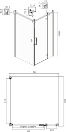 Ambassador  Душевой уголок Royal 100x100 L 18015307-L – фотография-7