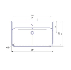 Vigo Тумба с раковиной Roberta 2-800 белый – фотография-7