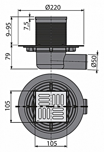 Alcaplast Душевой трап APV101 – фотография-2
