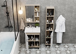 Onika Мебель для ванной Тимбер 60.01 (Como) белая/дуб сонома – фотография-5