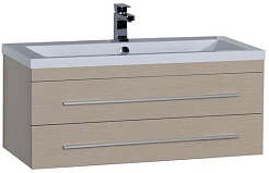 Aquanet Тумба под раковину Нота 100 светлый дуб – фотография-1