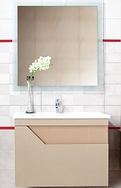 Бриклаер Мебель для ванной Брайтон 70 (Mario) глиняный серый – фотография-1