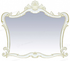 Misty Зеркало Misty Bianco 80 белое/сусальное золото – фотография-1