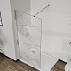 Azario Душевая перегородка Walk-in 100/195 стекло графический принт профиль матовый графит – фотография-13