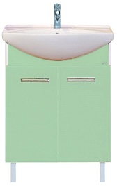 Misty Тумба с раковиной Джулия 65 салатовая – фотография-1