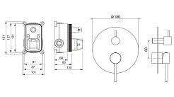 Aquatek Смеситель для душа и ванны Европа AQ1346MB матовый чёрный – фотография-3