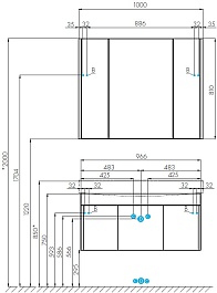 Акватон Тумба с раковиной Беверли 100 – фотография-8