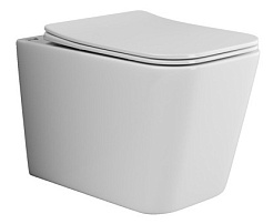 Ceramicanova Подвесной унитаз Cubic Rimless CN1806 белый – фотография-1