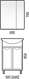 Corozo Мебель для ванной Монро 50 – фотография-10