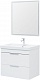 Aquanet Мебель для ванной Ирис New 70 2 ящика подвесная белая глянцевая – фотография-24