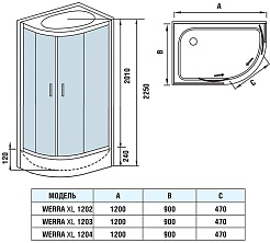 WeltWasser Душевая кабина Werra XL 1204 L – фотография-21